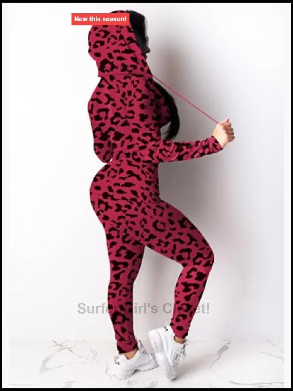 Two Piece Long Sleeve Bodycon Tracksuit Jogger Set with Zip Hoodie